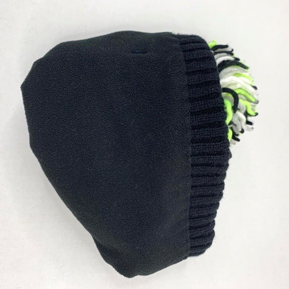 The Children’s Place “DUDE” Big Boys Pom Pom beanie/hat XL, Navy Green grunge - Picture 6 of 11